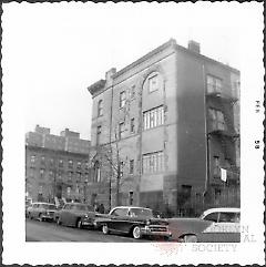 [Northeast corner of Willoughby Avenue and Washington Avenue (Willoughby Avenue side showing). ]
