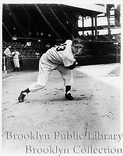 [Ralph Branca in follow-through pose]