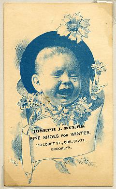 Tradecard. Joseph J. Byers. 110 Court Str. Brooklyn, NY. Recto.