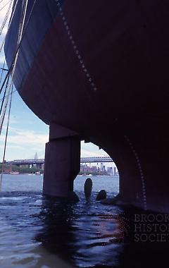 [Stern, prop, and rudder of ship]