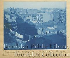 [Aerial view from roof of Park Street tenement]