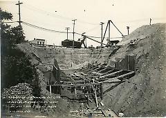 Showing excavation at north end of curve at 4th Ave. looking north from spoil heap