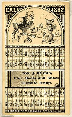 Tradecard. Joseph J. Byers. 110 Court St. Brooklyn, NY. Recto.