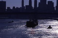 [Small tanker leaving the Brooklyn Navy Yard]