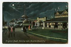 Brighton Beach Park by night, Brighton Beach, N.Y. Recto.