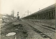 Looking east at 22nd Ave. showing work on 22nd Ave. station canopy