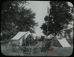 [Portrait of scouts at campsite]