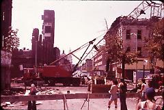 [Observing a street construction site]