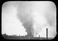 Views: Brooklyn, Long Island, Staten Island. Brooklyn scenes; buildings. View 039: Burning of Talmage's Tabernacle, 1894.