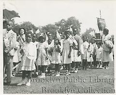 [African American children in school parade]
