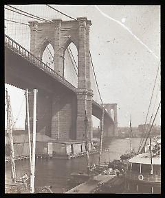 Views: U.S., Brooklyn. Brooklyn Bridge. View 007: Cobweb and the flies; from South Street, NY.