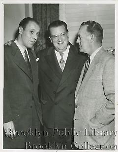 [Walter O'Malley with Buzzie Bavasi and Fresco Thompson]