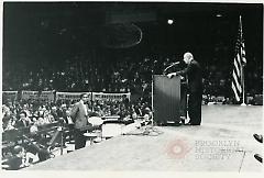 [Speaker at rally in Madison Square Garden]