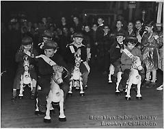 [Children on horses at Steeplechase Park