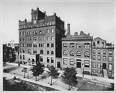 [Aerial view of Main Building and South Hall at Pratt Institute]