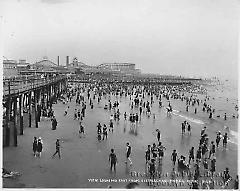 Coney Island beach and bathers