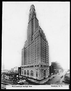 Views: Brooklyn, Long Island, Staten Island. Brooklyn skyscrapers. View 003: Williamsburg Savings Bank.