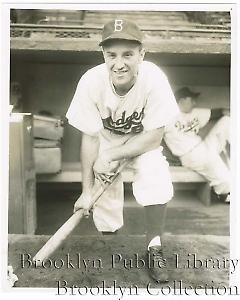 [George Shuba in dugout]