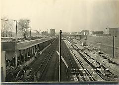 Looking west from 11th Ave. bridge showing track and ballast