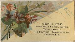 Tradecard. Joseph J. Byers. 110 Court Street. Brooklyn.