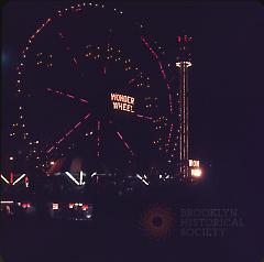 [The Wonder Wheel at night] Coney Island