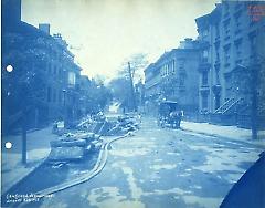 [Joralemon Street with construction debris and hoses]