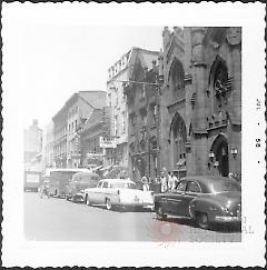 [View of Montague Street, looking northwest from corner of Clinton Street.]