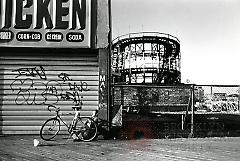 [Bike on Coney Island boardwalk]