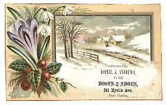 Tradecard. Rozell and Andrews, Fine Boots & Shoes. 341 Myrtle Avenue. Brooklyn, NY. Recto.