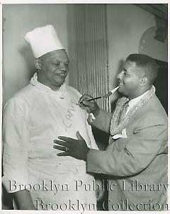 [Roy Campanella with chef]