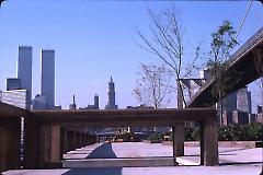 [Park deck, Manhattan skyline, and Brooklyn Bridge]