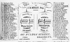 Tradecard. The Vineyard. 447 Fulton St. Brooklyn, NY. Verso.