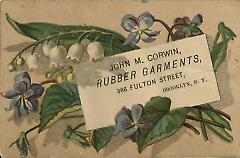 Trade card. John M. Corwin. 306 Fulton Street. Brooklyn.