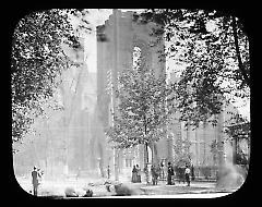 Views: U.S., Brooklyn. Brooklyn churches; synagogues. View 001: Ruins of Dr. Talmage's Church, Greene and Clinton Aves.