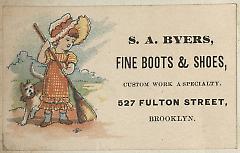 Tradecard. S.A. Byers. 527 Fulton Street. Brooklyn.