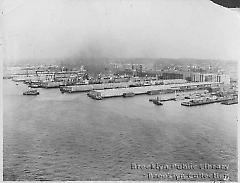 [Aerial view of Bush Terminal piers]