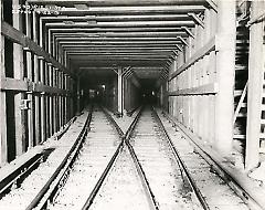 [Subway tunnel nearing or after completion]