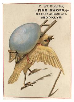 Tradecard. F. Edwards Fine Shoes. 166 & 168 Atlantic Ave. Brooklyn, NY. Recto.