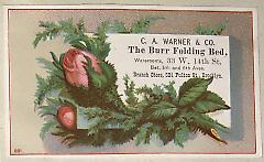 Tradecard. C.A. Warner and Company. 534 Fulton Street. Brooklyn.