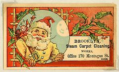 Tradecard. Brooklyn Steam Carpet Cleaning Works. 170 Montague St. Brooklyn, NY. Recto.