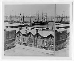 Photograph of stereo[graph]. 'View from Wall Street Ferry, Brooklyn, N.Y.'