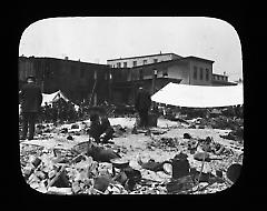 Views: U.S., Brooklyn. Brooklyn, Coney Island. View 011: After fire on the 'Bowery'. Coney Island 1900.