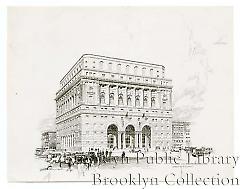 Sketch of Brooklyn's Criminal Court Building, Smith St., Schermerhorn & State Sts.