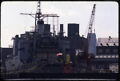 [Navy ship in dry dock]