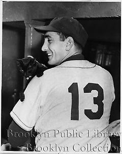 [Ralph Branca with cat]