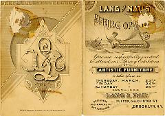 Trade Card, 1882. Lang and Nau. 292 and 294 Fulton Street. Brooklyn. Verso.
