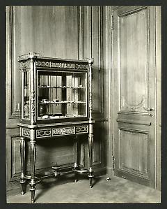 Weil-Worgelt apartment; vitrine in French eighteenth-century revival style.