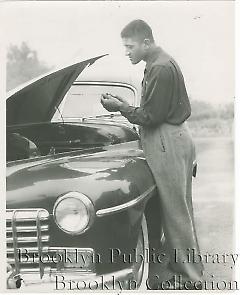 [Don Newcombe checking oil]