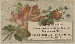 Tradecard. Joeseph J. Byers. 110 Court Street. Brooklyn.