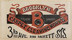 Trade card. Brooklyn Carpet Cleaner Works. Third Avenue and Sackett Street. Brooklyn.